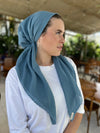 SCARF BAR CLASSIC PRETIED SCALLOP (W/ VELVET GRIP)