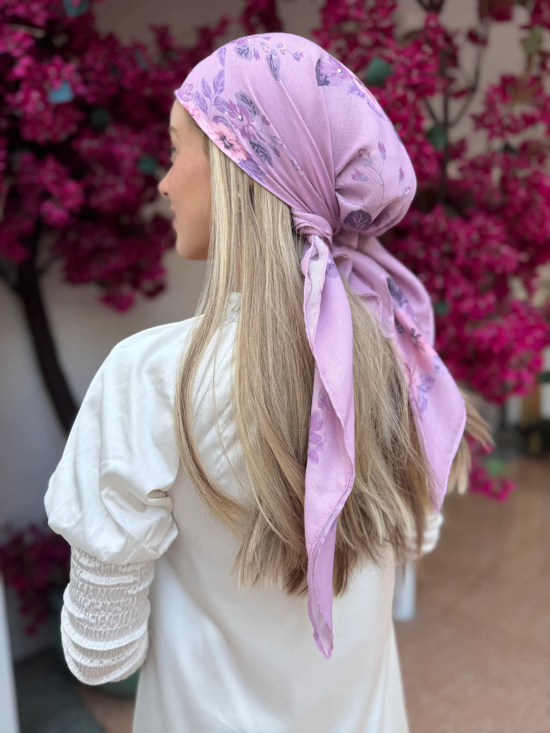 SCARF BAR FLORAL COLLECTION SQUARE SCARF