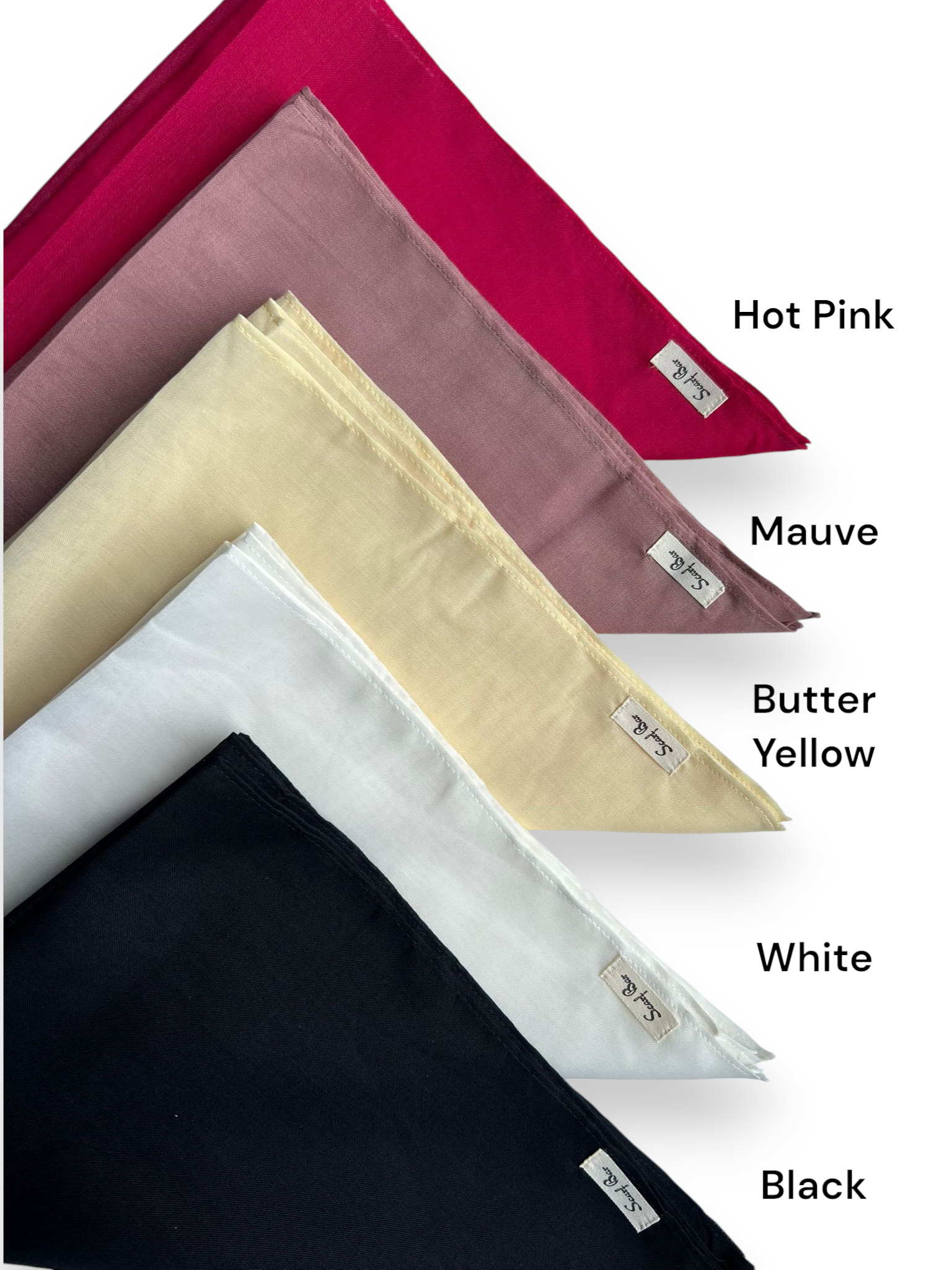 SCARF BAR SOLID COTTON VISCOSE BANDANAS