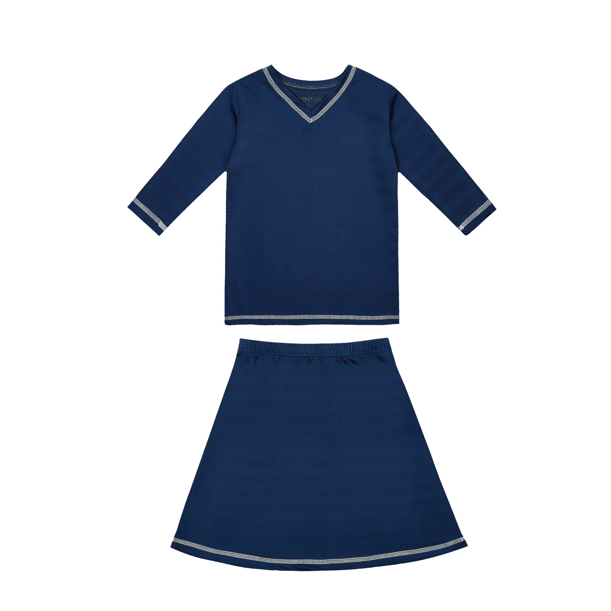 SG2953 CREW METALLIC STRIPE SWIM SET