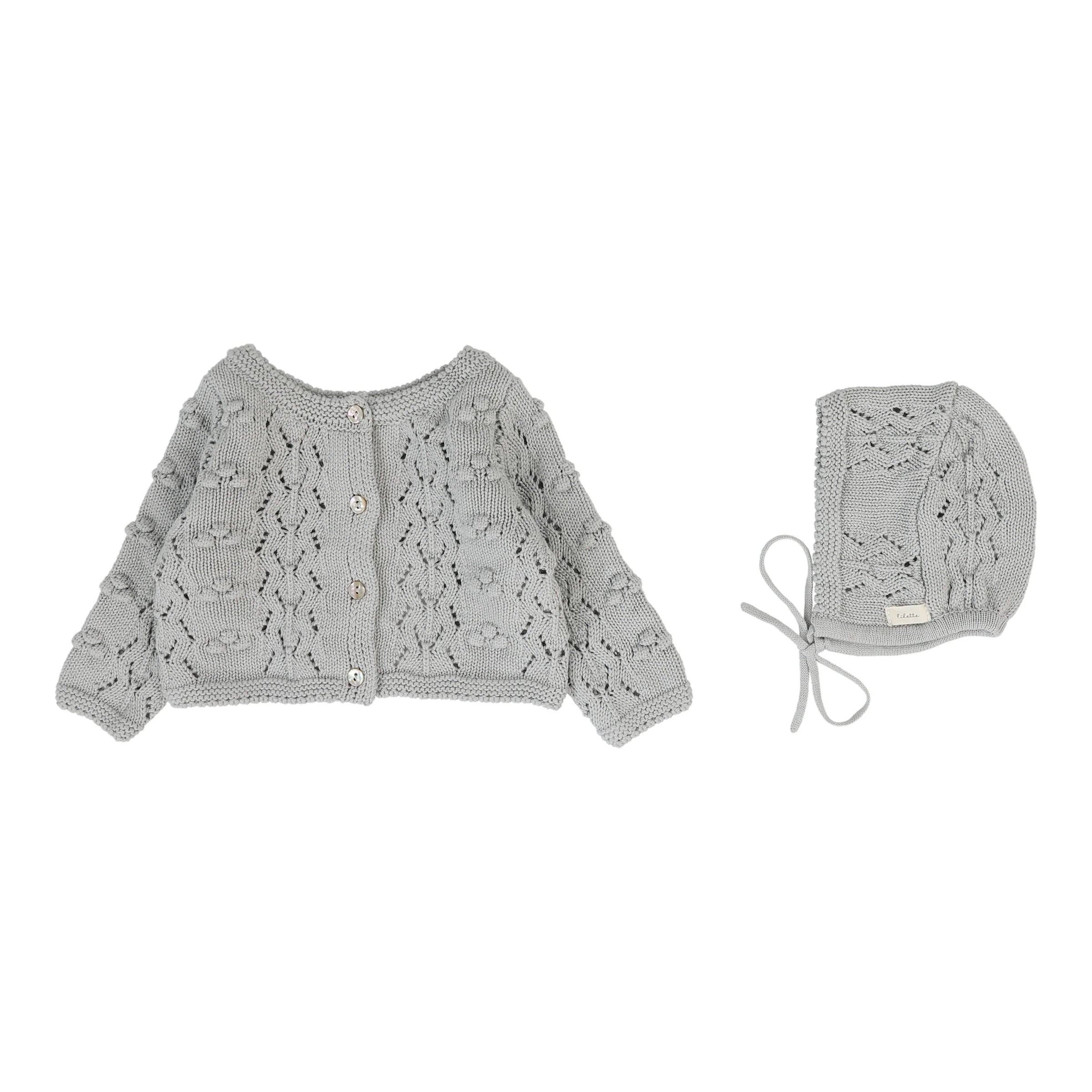 LILETTE POPCORN WEAVE CARDIGAN 2PC SET