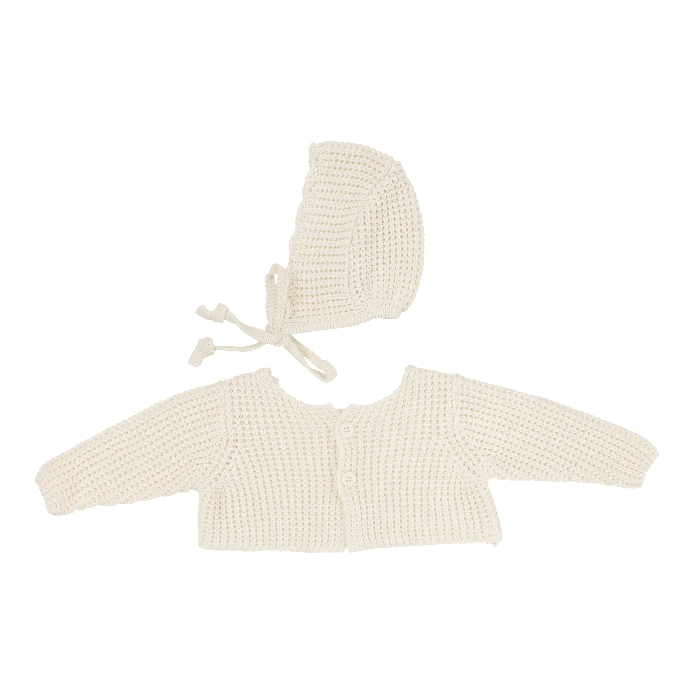 LILETTE CKS CHUNKY KNIT SHRUG + BONNET