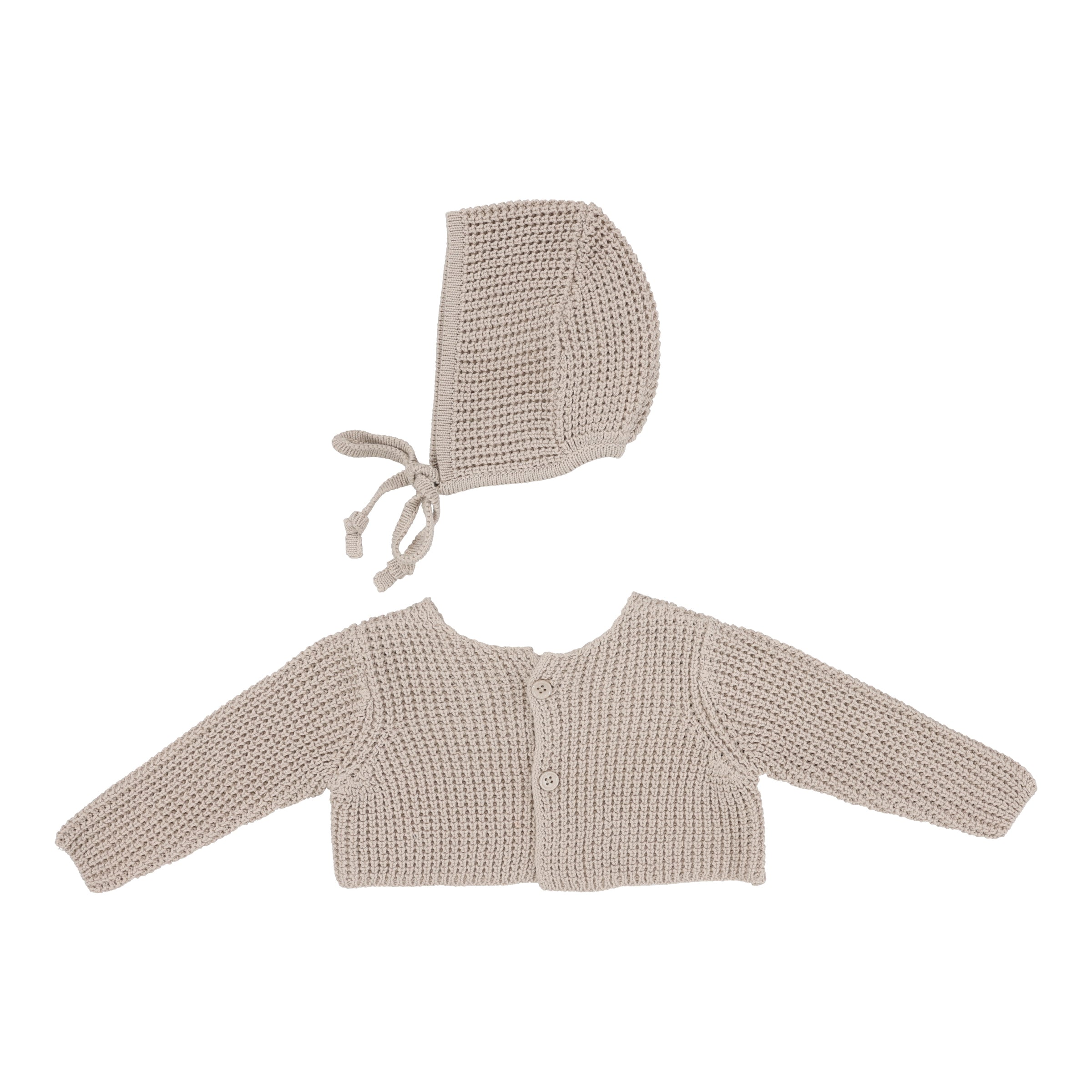 LILETTE CKS CHUNKY KNIT SHRUG + BONNET