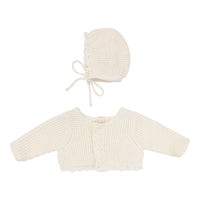 LILETTE CKS CHUNKY KNIT SHRUG + BONNET