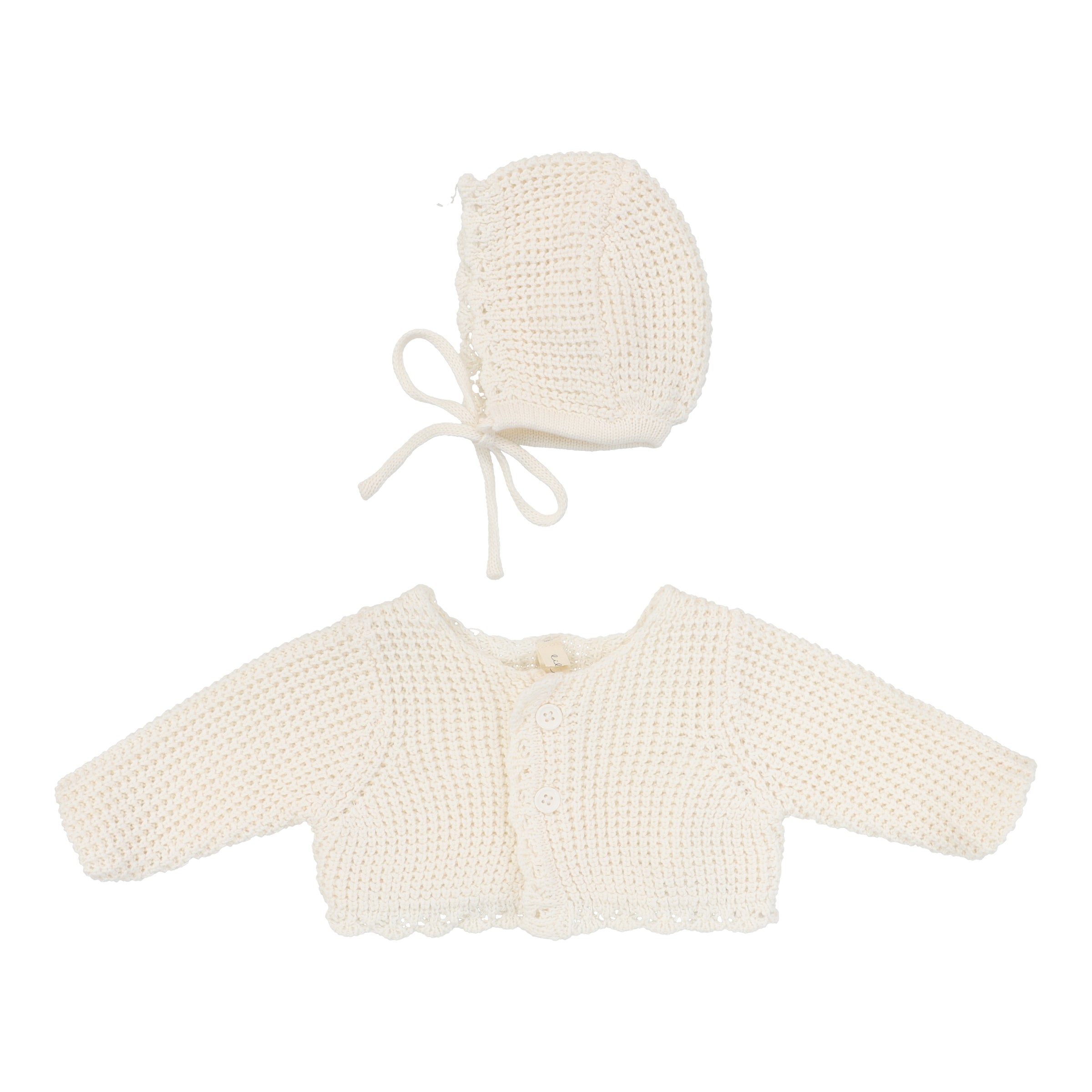LILETTE CKS CHUNKY KNIT SHRUG + BONNET