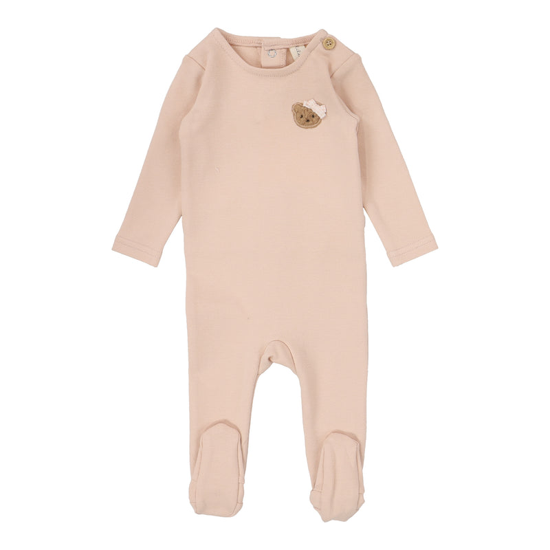 LILETTE BEAR APPLIQUE FOOTIE