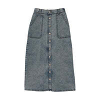 E015 EMM BUTTON DOWN MIDI SKIRT