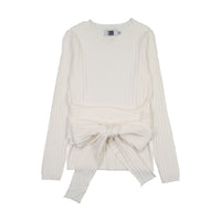 E013/ E014 EMM LACE SLIP SKIRT + KNIT WRAP TOP SET