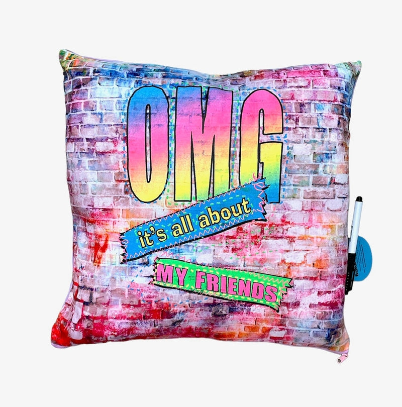 BJ544 CONFETTI OMG JERSEY TIE DYE PILLOW