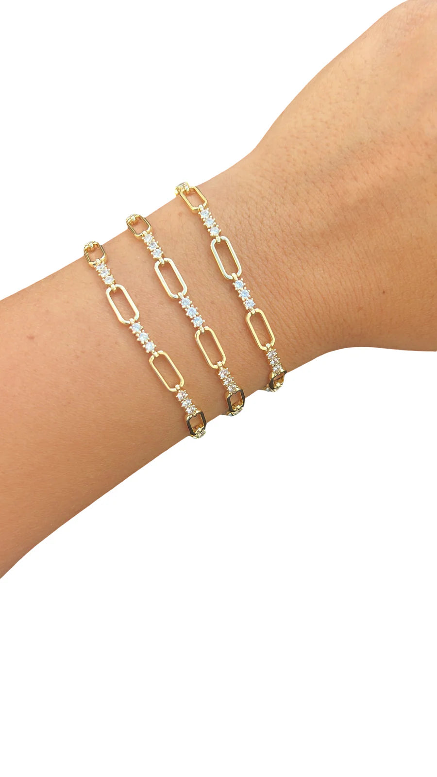 TJ187 LINKED LUXE BRACELET GOLD
