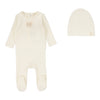 LILETTE POINTELLE EMBLEM FOOTIE + BEANIE