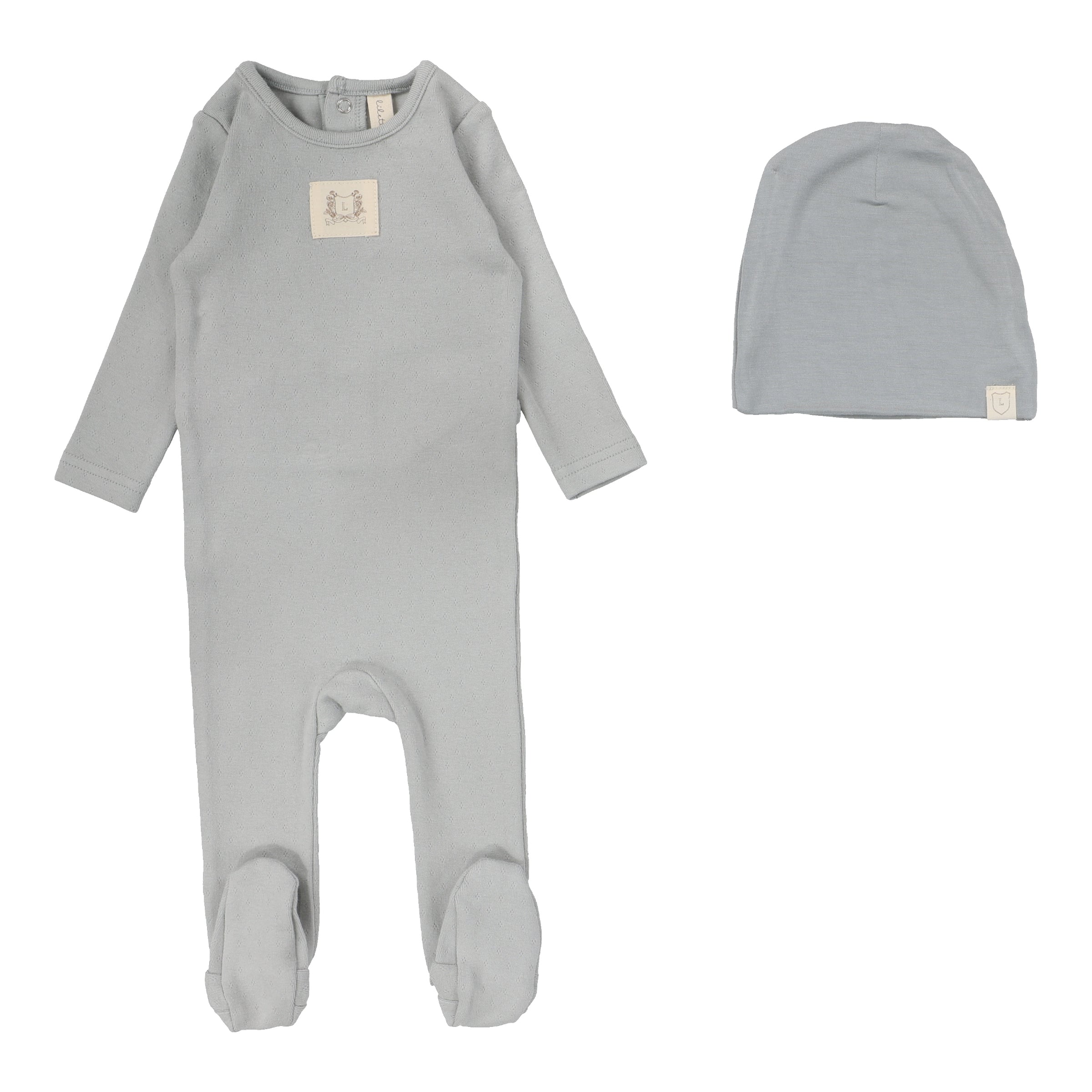 LILETTE POINTELLE EMBLEM FOOTIE + BEANIE
