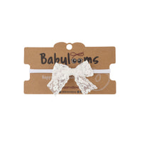 B1255 HEIRLOOMS SPRING LACE SMALL BOW BABY BAND