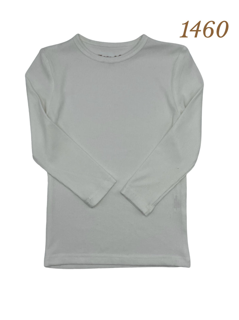 1460 SMILE 3/4 SLEEVE RIBBED SHELL