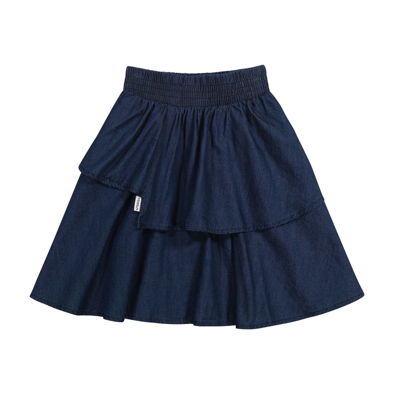 16-014 TEELA DENIM BLOCK SKIRT