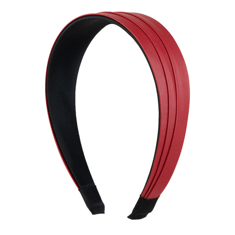 H1324 HEIRLOOMS LEATHER PLEATED HEADBAND