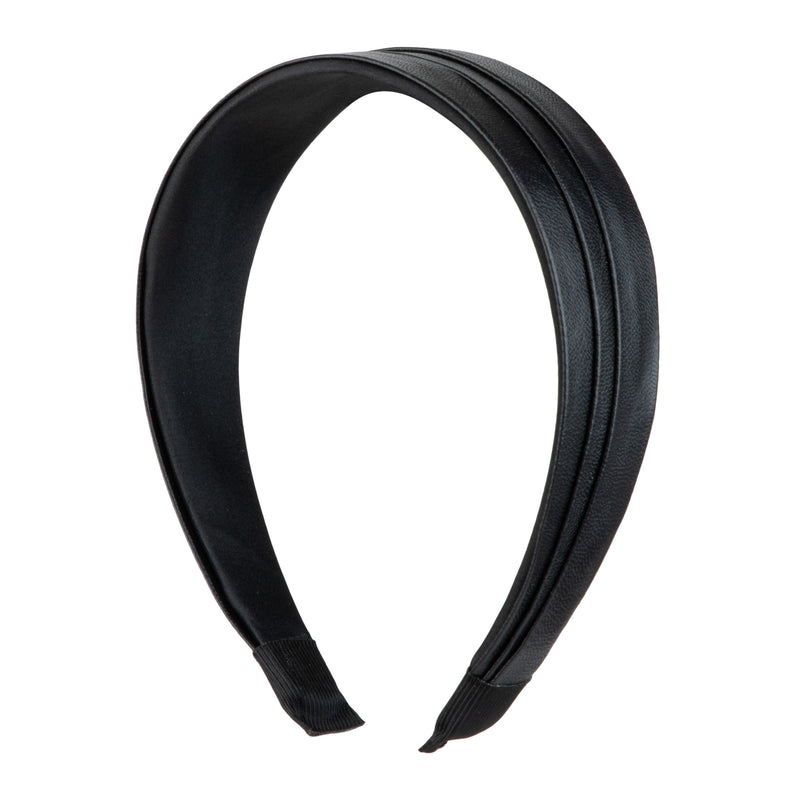 H1324 HEIRLOOMS LEATHER PLEATED HEADBAND