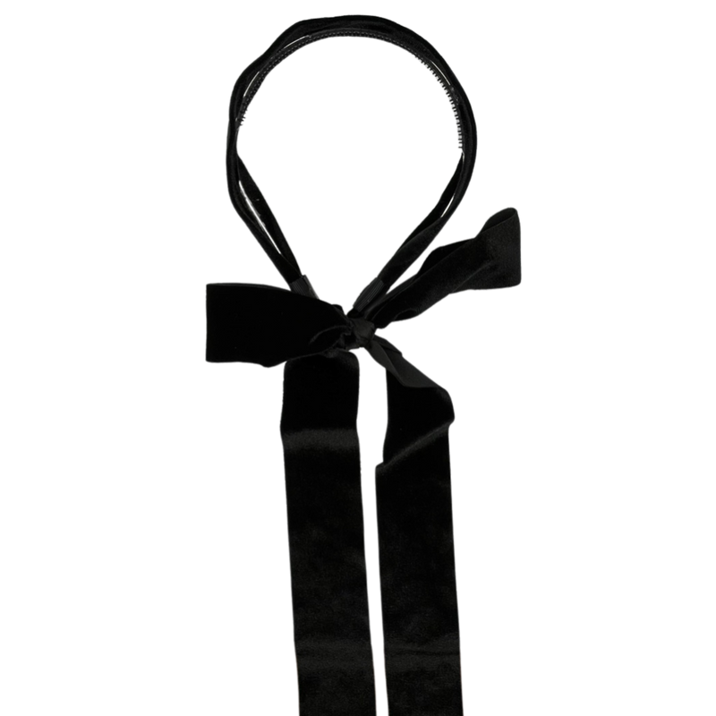 ARABELLE VELVET HEADBAND WITH SASH 2041