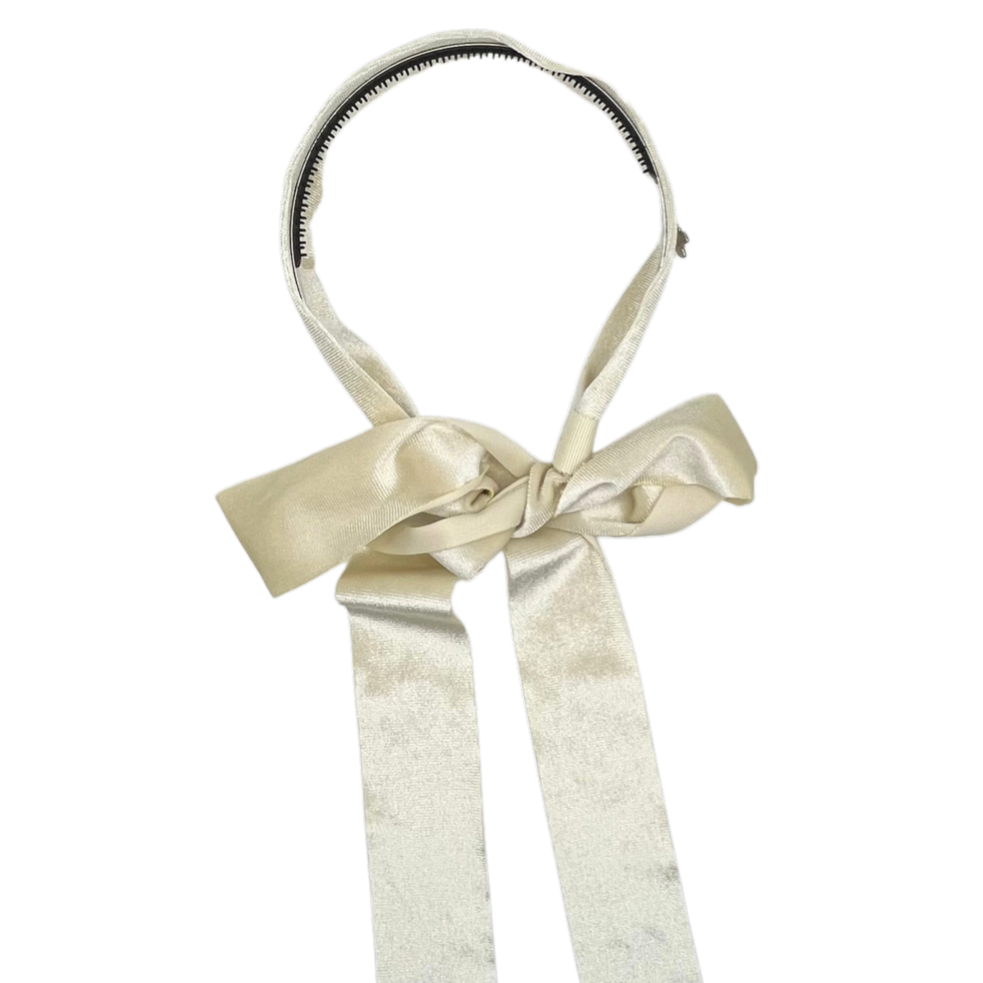 ARABELLE VELVET HEADBAND WITH SASH 2041