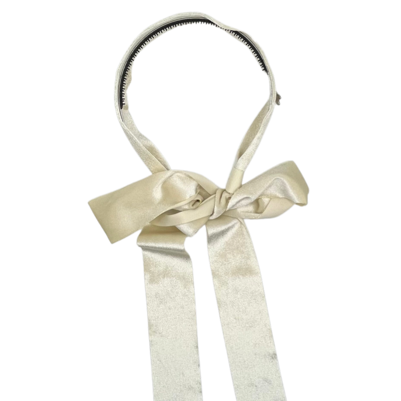 ARABELLE VELVET HEADBAND WITH SASH 2041