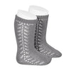 2592/2 condor side crochet knee sock