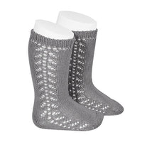 2592/2 condor side crochet knee sock