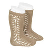 2592/2 condor side crochet knee sock