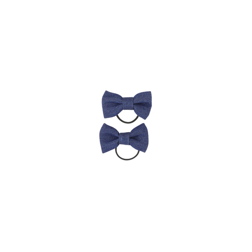 P1261BP HEIRLOOMS DENIM BOW MINI PONY HOLDER 2PK