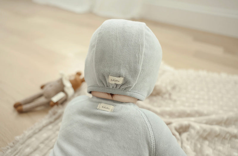 LILETTE VELOUR WRAP FOOTIE + BONNET