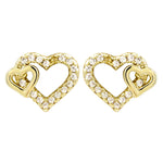 3EP4394 DLUX GP SRS DOUBLE CUTOUT HEART POST EARRINGS