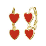 3EW4340 DELUXE GP SRS LEVER BACK EARRINGS WITH HEARTS