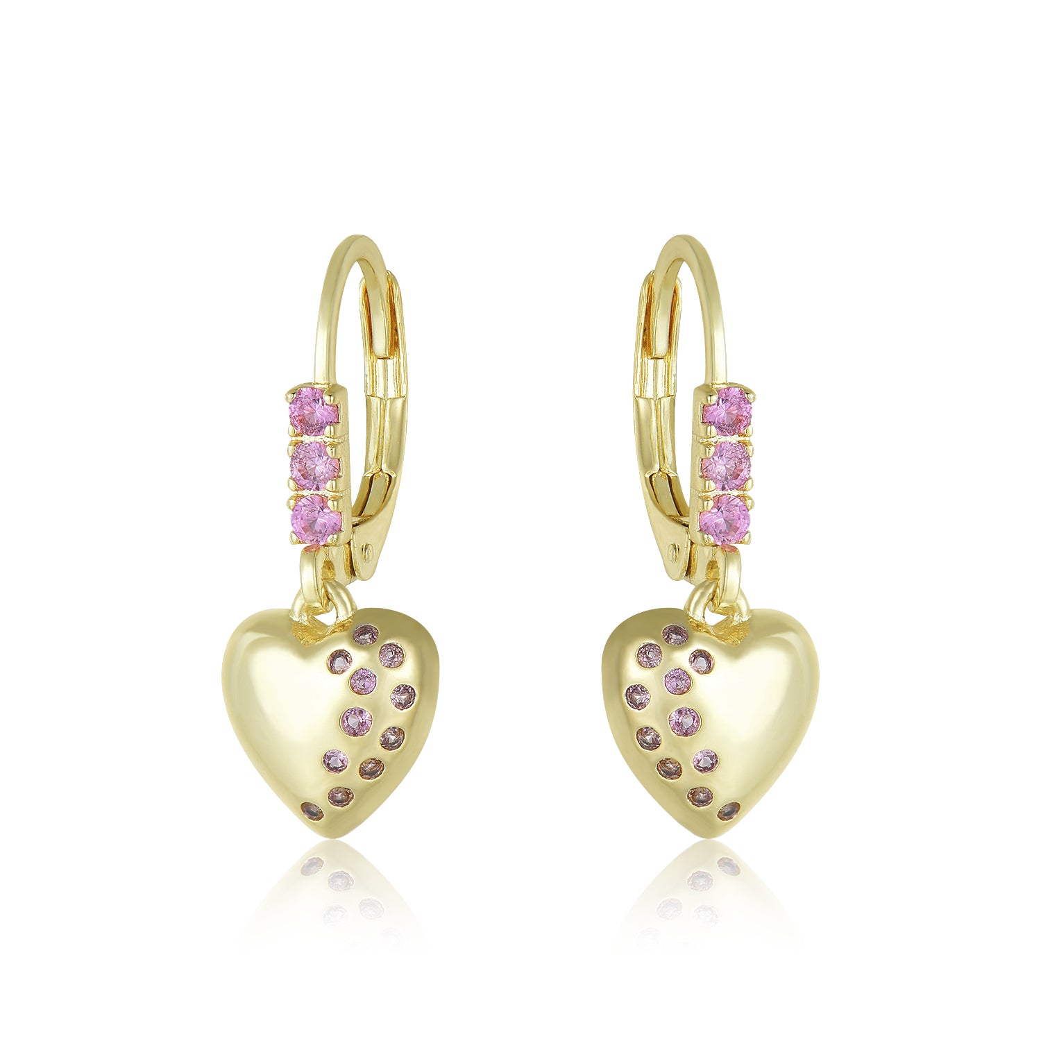 3EW4799 DLUX GP SRS CZ LEVER BACK EARRINGS