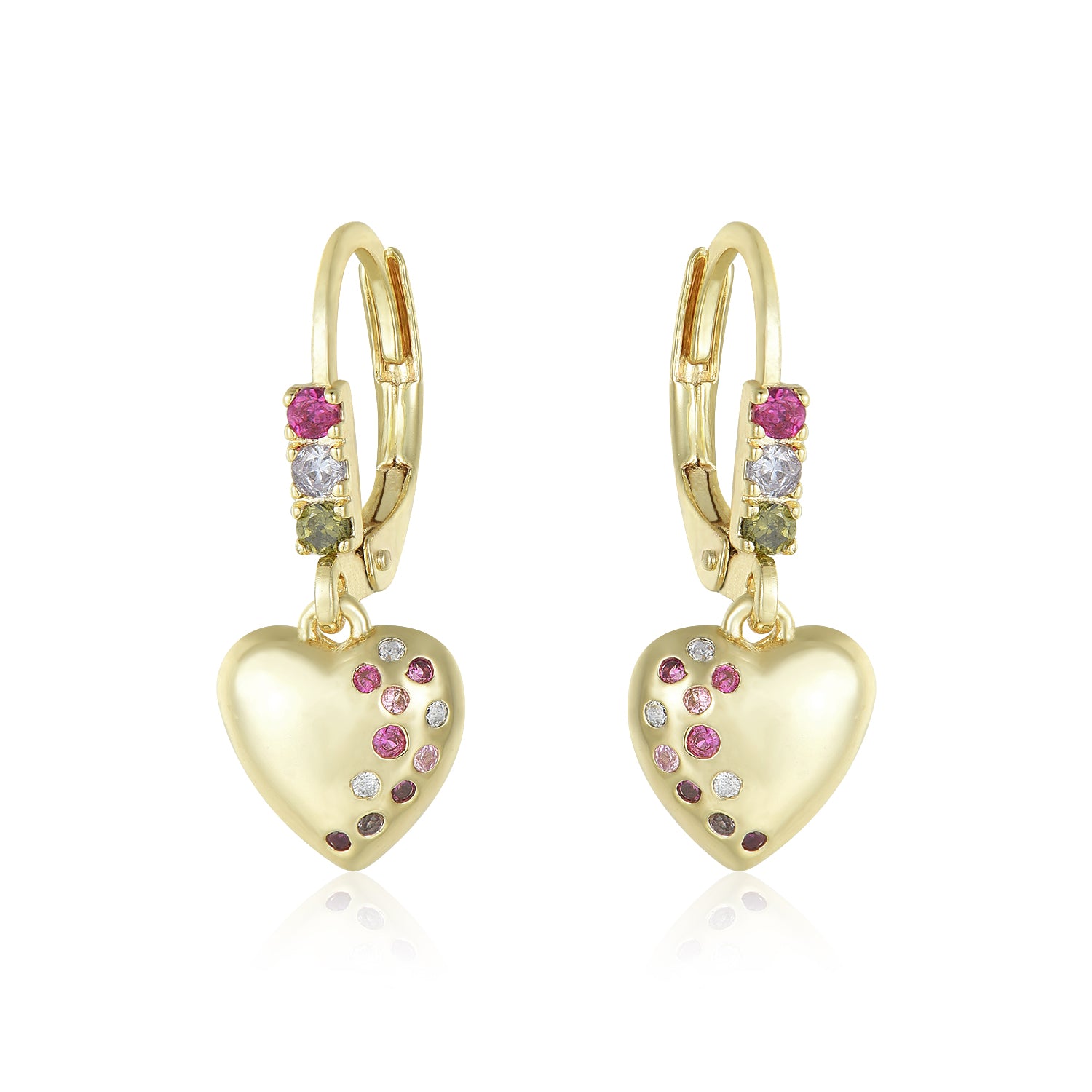 3EW4799 DLUX GP SRS CZ LEVER BACK EARRINGS