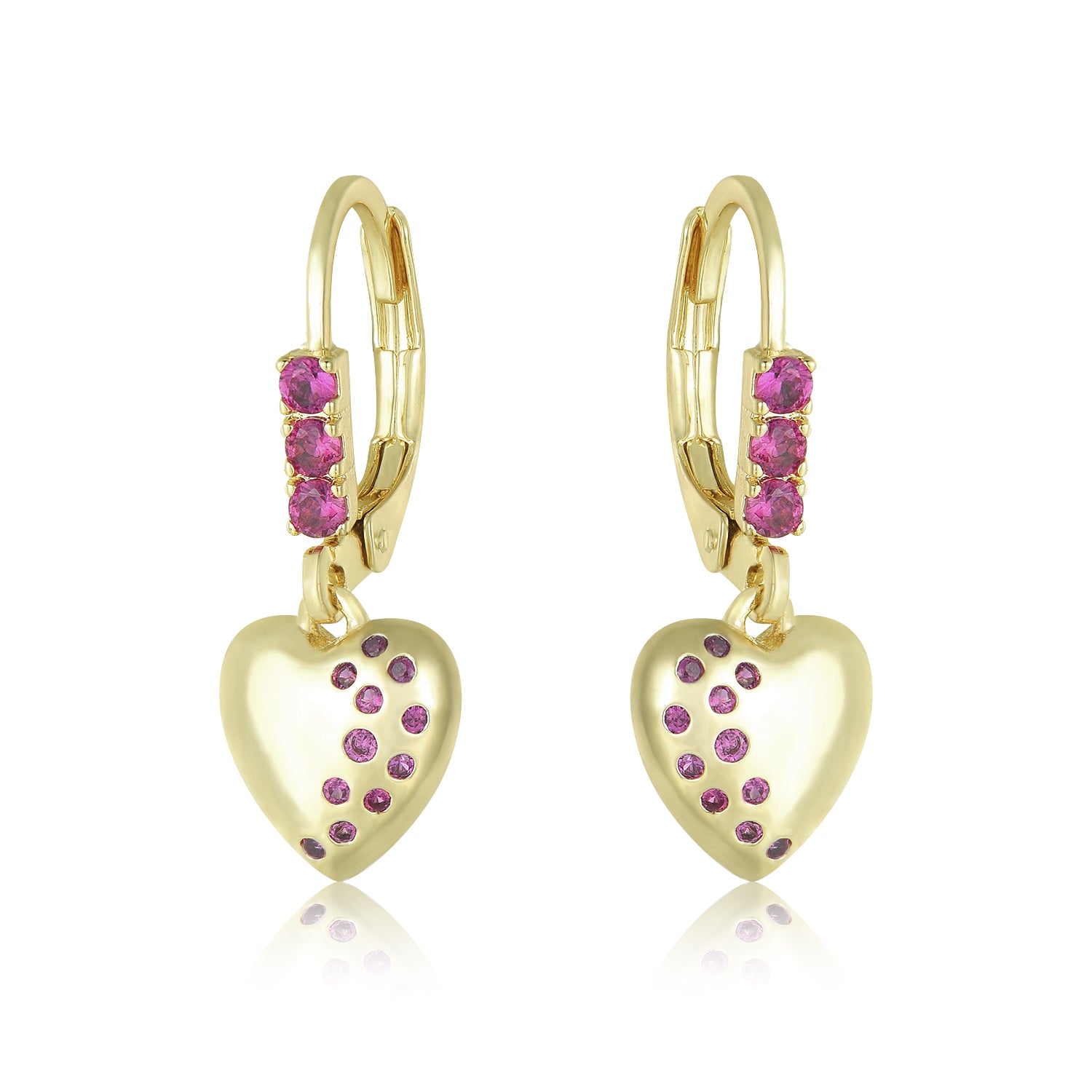 3EW4799 DLUX GP SRS CZ LEVER BACK EARRINGS