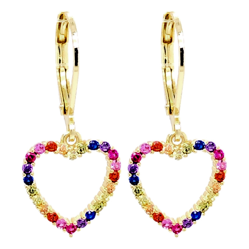 3EW508 DLUX SRS OPEN HEART EARRINGS
