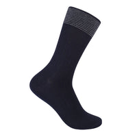443 ZUBII STRIPED RIBBED BAND CREW SOCK
