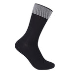 443 ZUBII STRIPED RIBBED BAND CREW SOCK