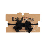 B1301S HEIRLOOMS VELVET LACE  BOW BABY BAND