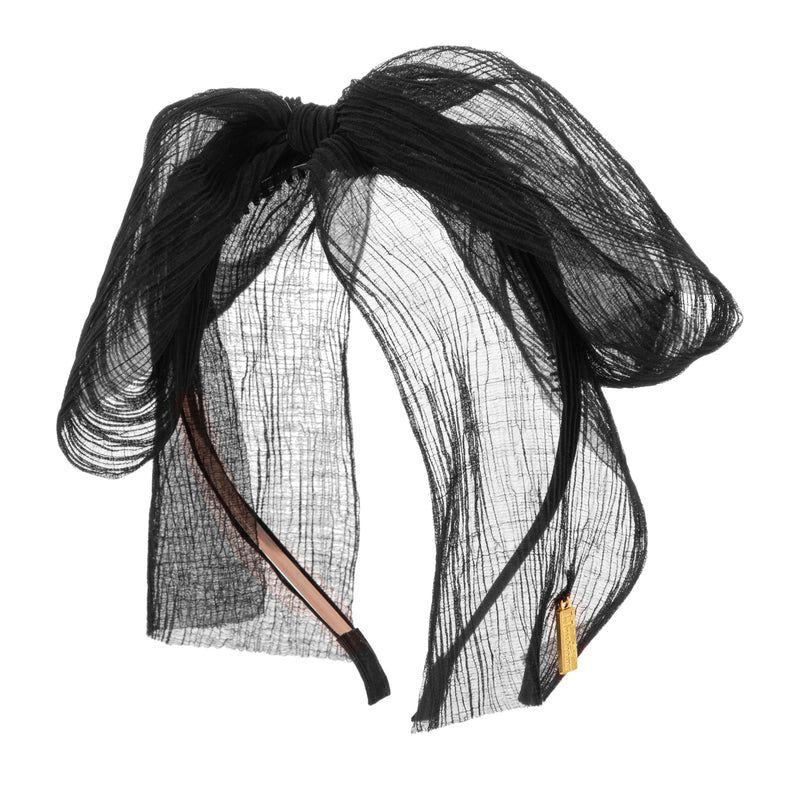 H1350B HEIRLOOMS CRINKLY BOW HEADBAND