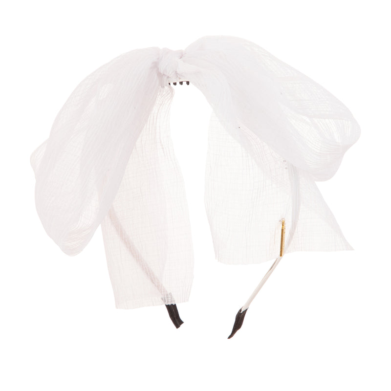 H1350B HEIRLOOMS CRINKLY BOW HEADBAND