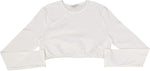 14916 KIKI RIKI 3/4 SLEEVE CROP SHELL