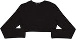 14916 KIKI RIKI 3/4 SLEEVE CROP SHELL