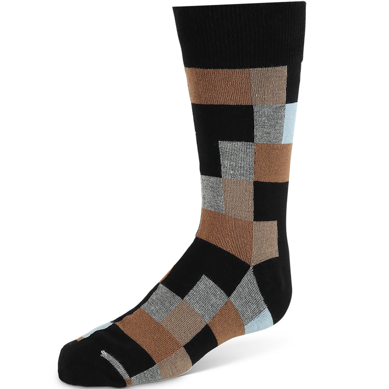 659 ZUBII MENS MIXED SQUARES SOCK