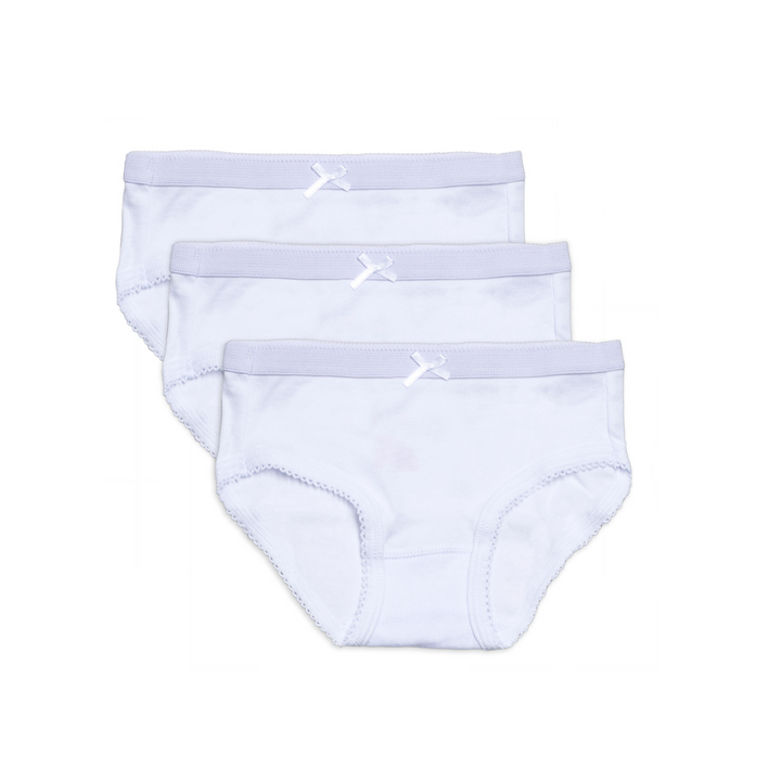 f105 feathers girls solid white briefs