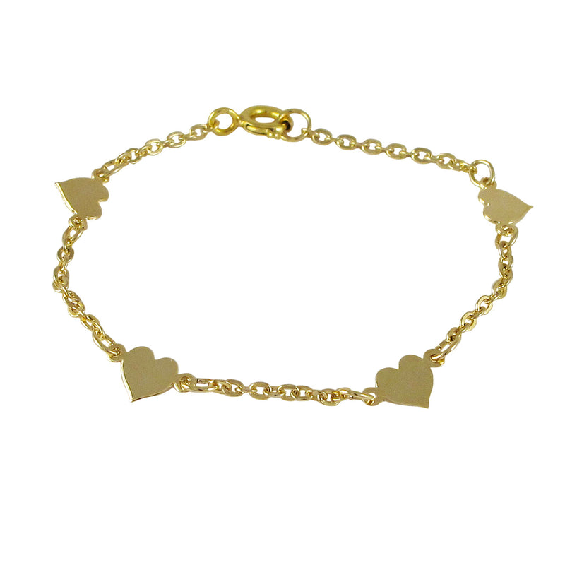 DLUX 6B713 GOLD FILLED HEART BRACELET