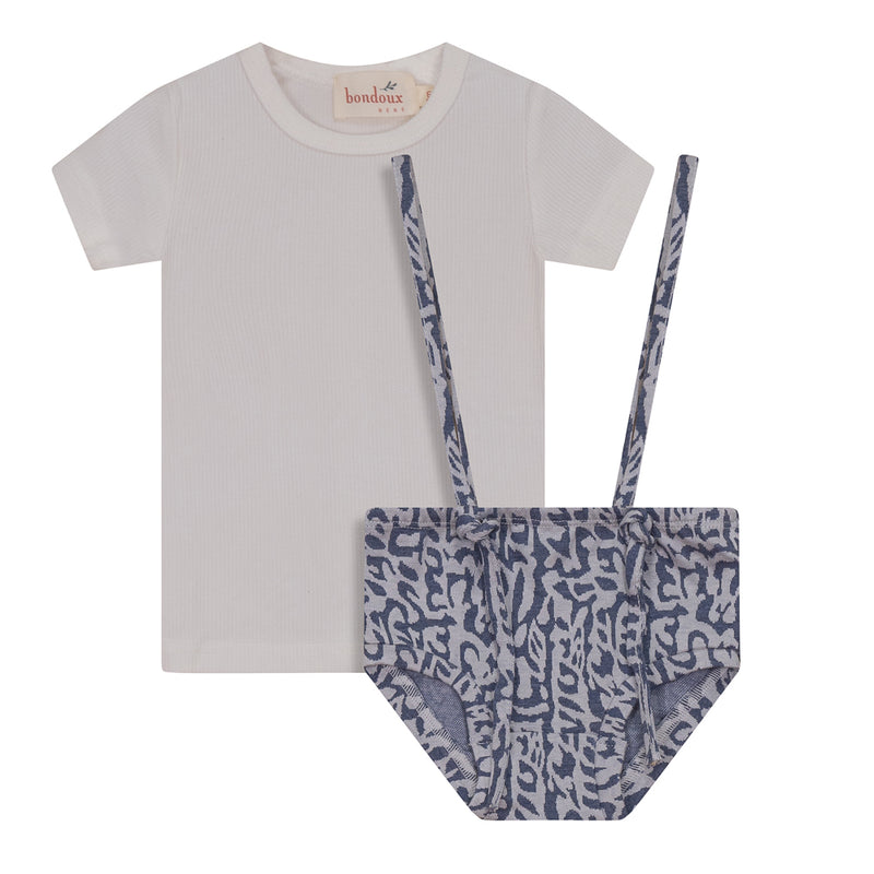 BB-SS23-803B BONDOUX SUSPENDER 2PC SHORTS