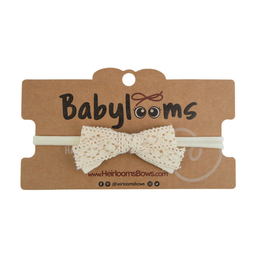 B1353 HEIRLOOMS LACE & TWILL MINI BABY BAND
