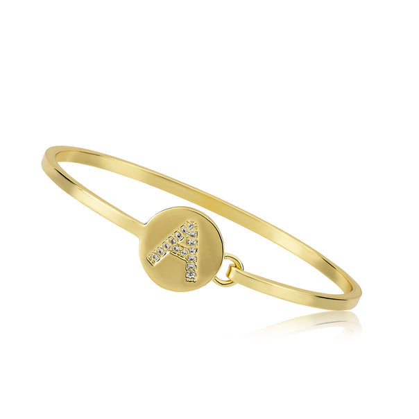 LMTS 14K GP INITIAL BANGLE BN0785B