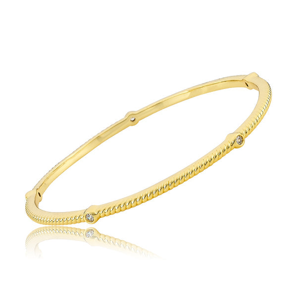BN0934B LMTS GP CZ ROPE BANGLE 60mm