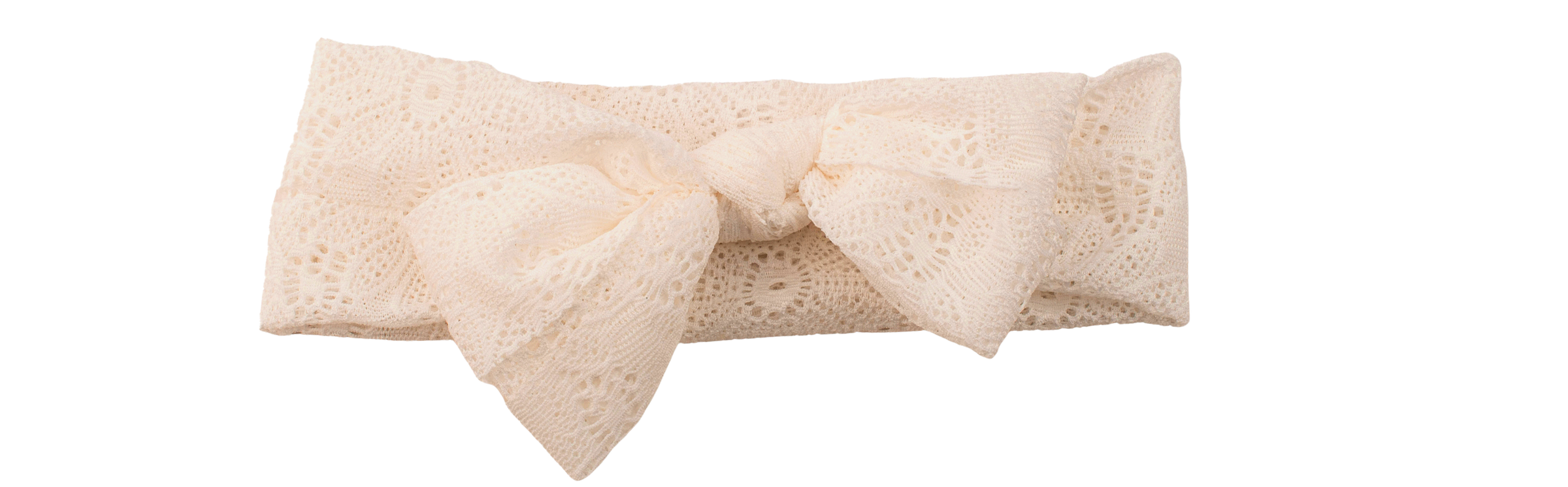 BR6588 CHERIE BABY FLORAL STRETCH LACE ROLLED BOW